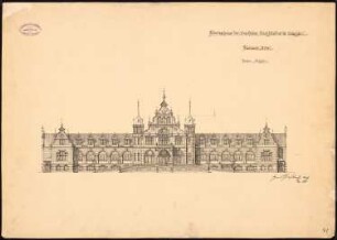 Vereinshaus der Deutschen Buchhändler, Leipzig: Vorderansicht (Variante)