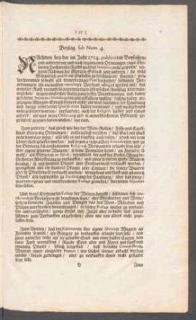 Beylag sub. Num. 4.