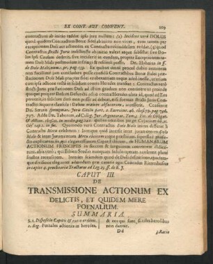 Caput III. De Transmissione Actionum Ex Delictis, Et Quidem Mere Poenalium.