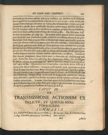 Caput III. De Transmissione Actionum Ex Delictis, Et Quidem Mere Poenalium.