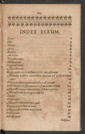 Index Rerum.