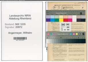 Entnazifizierung Wilhelm Angermeyer , geb. 01.03.1882 (Markenmeister)
