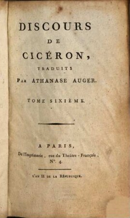 De La Constitution Des Romains Sous Les Rois Et Aux Tems De La République, 6