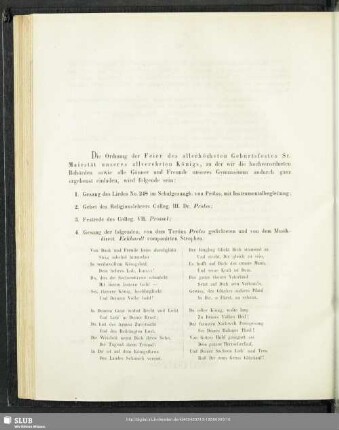 [Programmablauf der Feier]