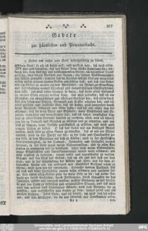 Gebete zur häuslichen und Privatandacht.