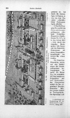 Karte: Fig. 136. Strafgefängniss am Plötzensee bei Berlin. (Vogelperspektive.)
