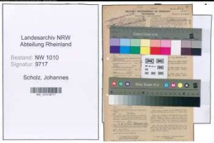 Entnazifizierung Johannes Scholz , geb. 28.08.1899 (Beamter)