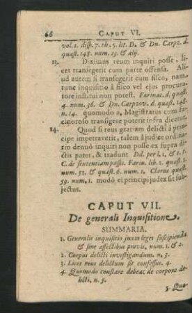 Caput VII. De generali Inquisitione.