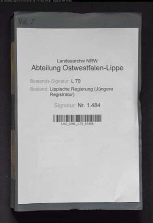 Gewerbliche Abgaben im Amt Schötmar, Band 1