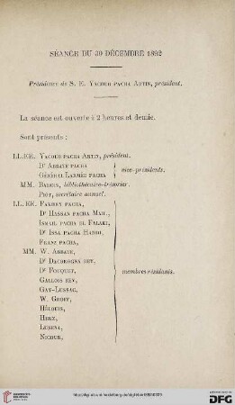 Séance du 30 décembre