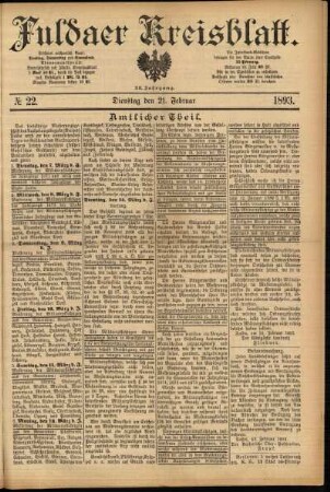 Ausgabe vom Dienstag, den 21. Februar 1893.