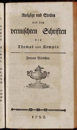 2. Bändchen: Auszüge und Stellen aus den vermischten Schriften. 2