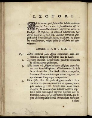 Contenta Tabulae I