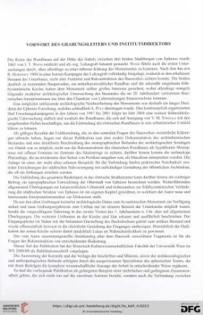 Vorwort des Grabungsleiters und Institutsdirektors