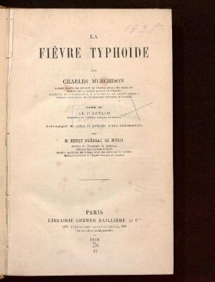 La fièvre typhoïde