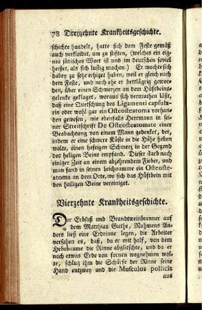Vierzehnte Krankheitsgeschichte.