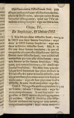 459-470, 310. I. Si in Divinis datur distinctio Scoti, tunc ...