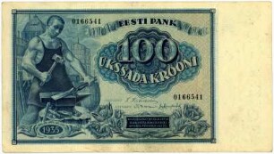 Geldschein, 100 Kronen, 1935
