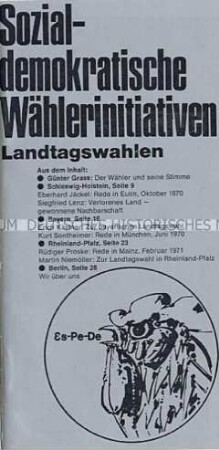 Informationsschrift der Sozialdemokratischen Wählerinitiative zu den Landtagswahlen 1970/1971