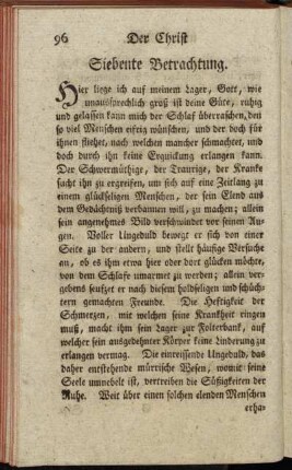 Siebente Betrachtung.