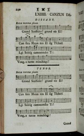 LXIIII. Canzun Davart 'Lg Unviern