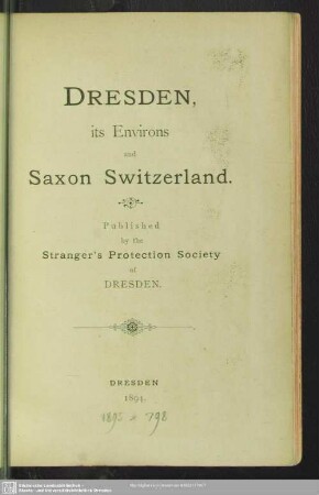 Dresden : its environs and Saxon Switzerland