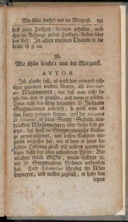 36. Wie schön leucht't uns der Morgenst.