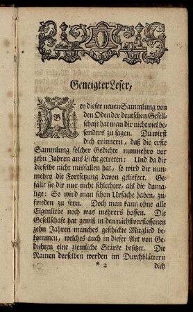 Gemeigter Leser [Vorrede]
