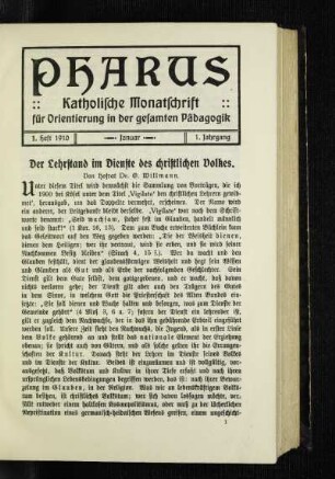 ¬Der¬ Lehrstand im Dienste des christlichen Volkes