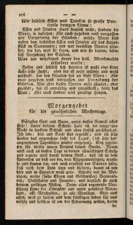 216-221, Morgengebet; ...
