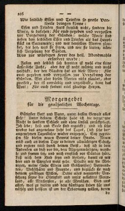 216-221, Morgengebet; ...