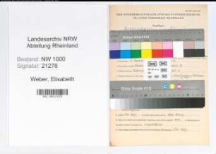 Entnazifizierung Elisabeth Weber, geb. 19.11.1906 (Lehrerin)