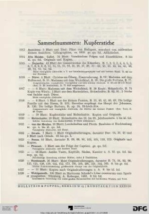Sammelnummern: Kupferstiche (Nr. 78-81)