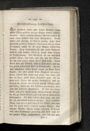 Beschreibung, beschreiben.