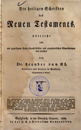 Die heiligen Schriften des Neuen Testaments