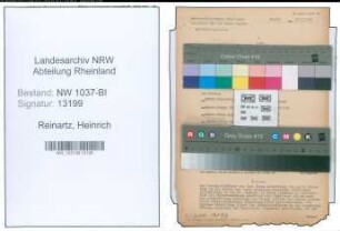 Entnazifizierung Heinrich Reinartz , geb. 07.06.1888 ()