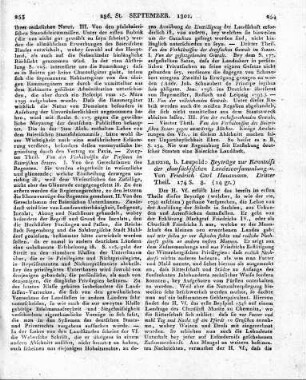 Leipzig, b. Leupold: Beyträge zur Kenntniss der chursächsischen Landesversammlungen. Von Friedrich Carl Hausmann. Dritter Theil. 174 S. 8.