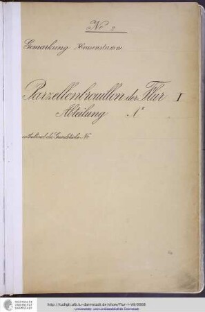 No. 2 Gemarkung Heusenstamm, Flur I, Abteilung AII