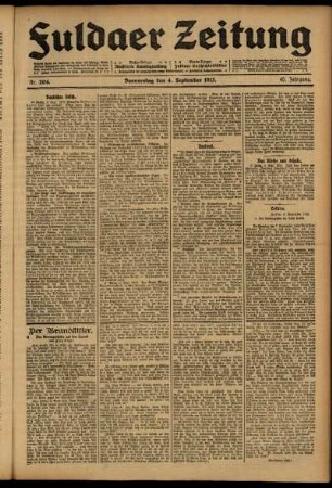 Ausgabe vom Donnerstag, den 04. September 1913.