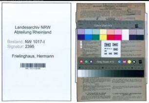 Entnazifizierung Hermann Frielinghaus , geb. 21.09.1908 (Schlosser)