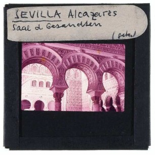 Sevilla, Alcázar : Detailansicht Arkaden im Saal der Gesandten