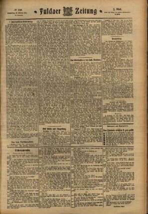 Zweite Ausgabe vom Donnerstag, den 19. Oktober 1911.