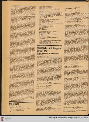Gespräche mit Kalypso : Ueber die Musik