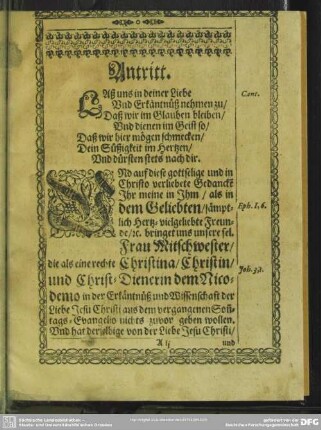 Leichenpredigt : Christliche Leichpredigt. Antritt. Eingang. Text.. Erklärung.