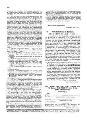 Wirtschafterinnen im Landjahr : [Amtliche Erlasse] ; [Amtlicher Teil]