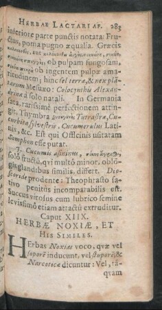 Caput XIIX. Herbae Noxiae, Et His Similes.