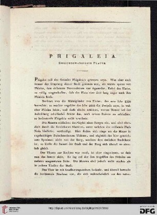 Phigaleia: Zweiundzwanzigste Platte