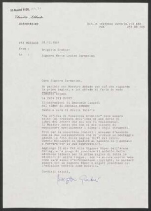 Brief an Marie Louise Zarmanian, 28.12.1994