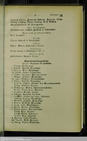 Einwohnerverzeichnis : Einwohner-Verzeichnis