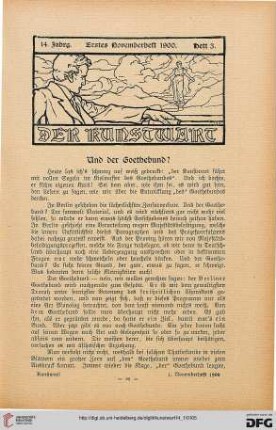 Und der Goethebund?
